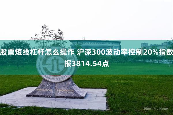 股票短线杠杆怎么操作 沪深300波动率控制20%指数报3814.54点