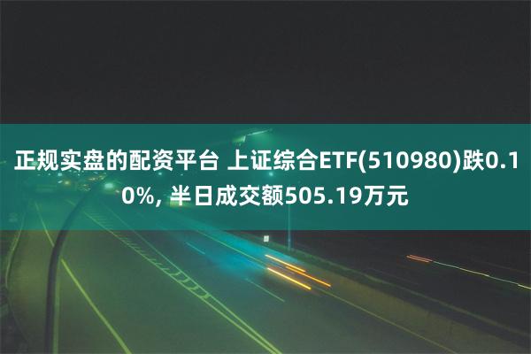 正规实盘的配资平台 上证综合ETF(510980)跌0.10%, 半日成交额505.19万元