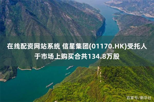 在线配资网站系统 信星集团(01170.HK)受托人于市场上购买合共134.8万股